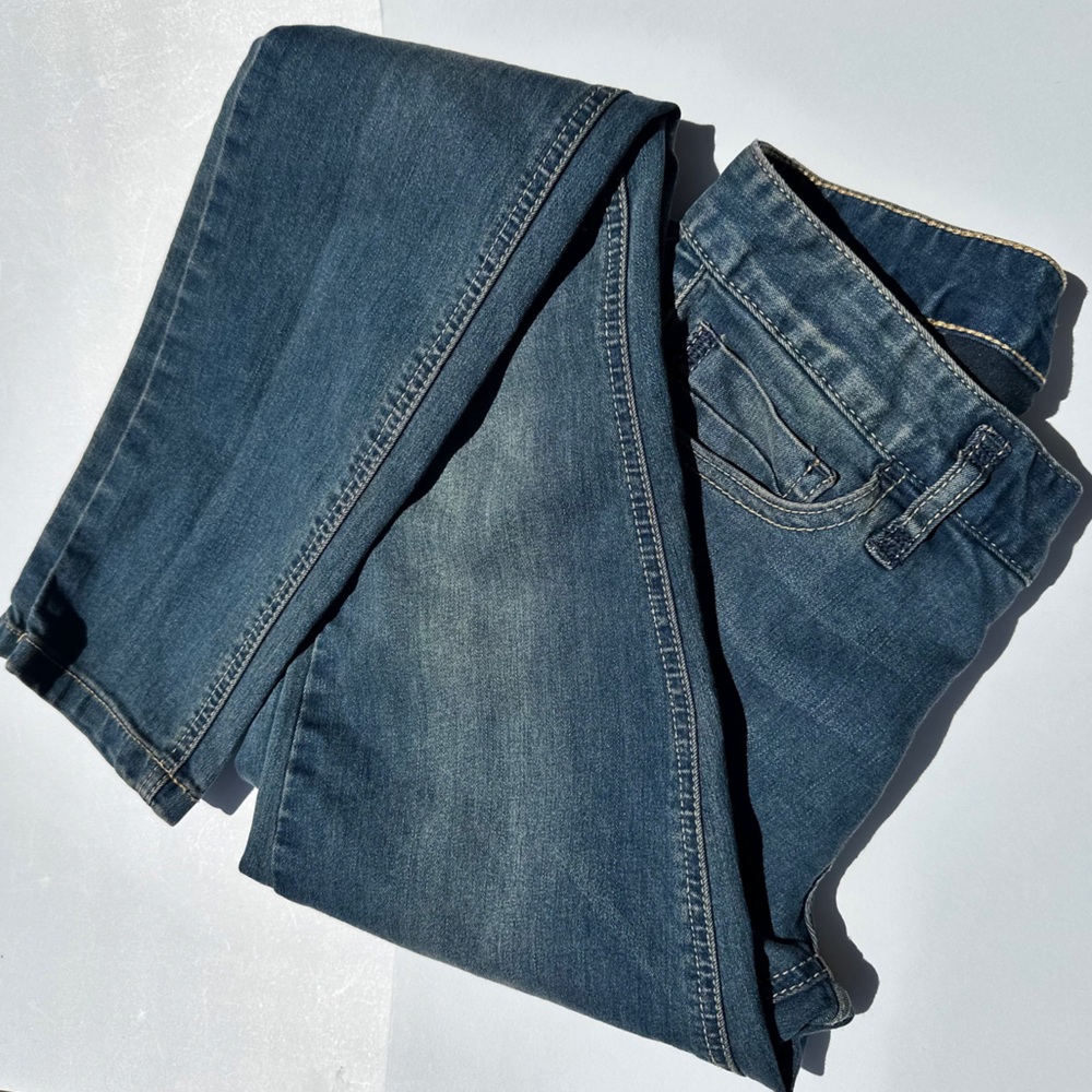 NWOT Free People Skinny Straight Leg Blue Denim Jeans - Picture 2 of 12